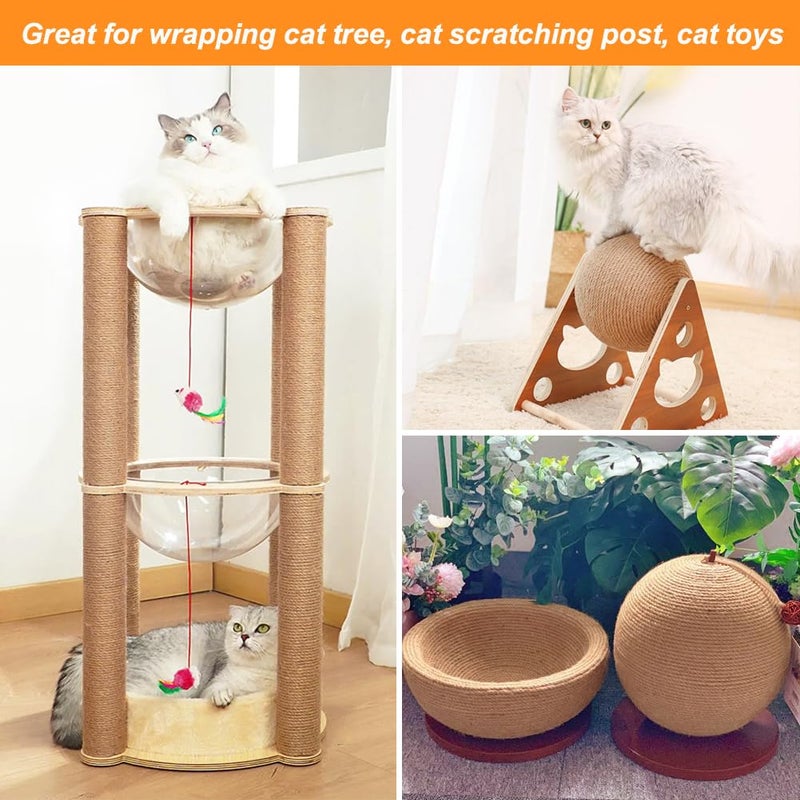 Tenn Well 6mm Jute Rope, 33 Feet Natural Craft Rope Thick Twine for Gardening, Bundling, Decorating, DIY Crafts (Brown) - Image 4